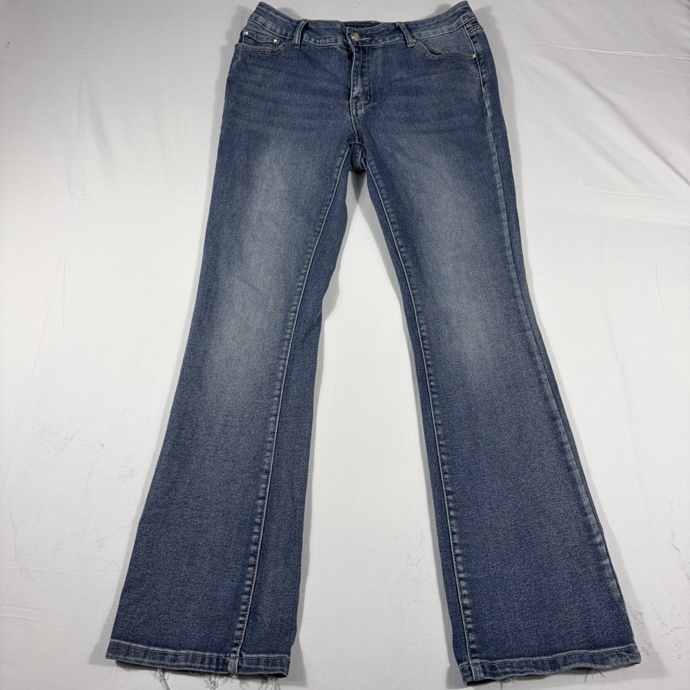 J For Justify Bootcut Jeans Womens 9 Blue Denim Single Stitch 5-Pockets Y2k Boho